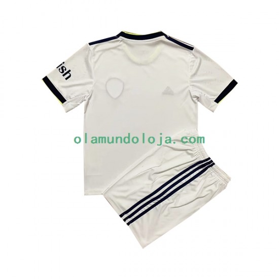Camisola Leeds United Criança Equipamento Primeiro 2022-2023 Manga Curta